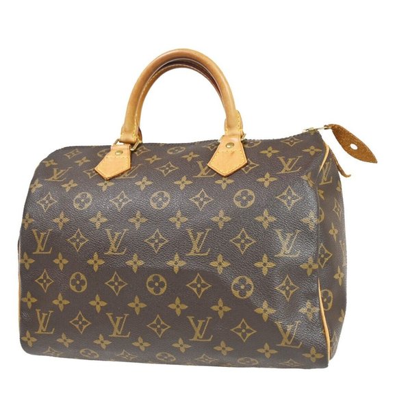 LOUIS VUITTON Speedy 30 Travel Hand Bag Monogram Leather Brown M41526 89SH013